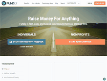 Tablet Screenshot of fundly.com